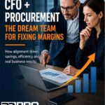 CFO and procurement professionals reviewing financial data and procurement cost reduction strategies to improve margins and business efficiency.